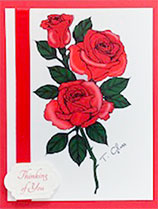Pretty Penny Designs Rose Note Card
