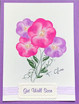 Pretty Penny Designs Pansy Note Card