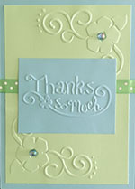Pretty Penny Designs, Blue Thank You Card