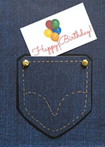 Pretty Penny Designs Denim Birthday Card