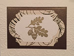 Leaves w/ Acorns Thanksgiving card