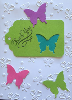 Pretty Penny Designs, Butterfly thank you notecard