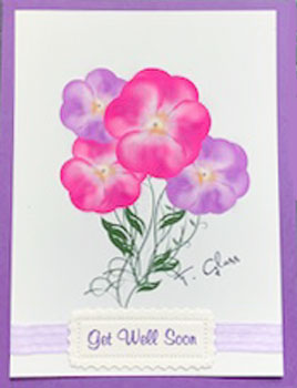 Pretty Penny Designs Pansy Note Card