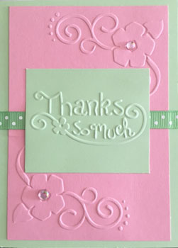 Pretty Penny Designs, Pink Thank You Card