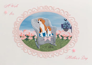 Pretty Penny Designs Rocking Chair Pups Mother's Day