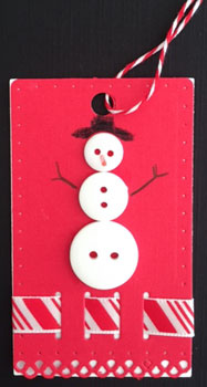 Pretty Penny Designs Snowman Gift Tag
