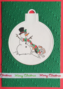 Pretty Penny Designs Snowman and Beagle Card