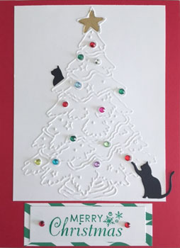 Pretty Penny Designs Cat Christmas Card